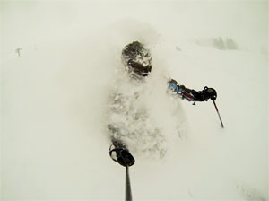 Pete Kvist skiing at Vail, Colorado in 2013